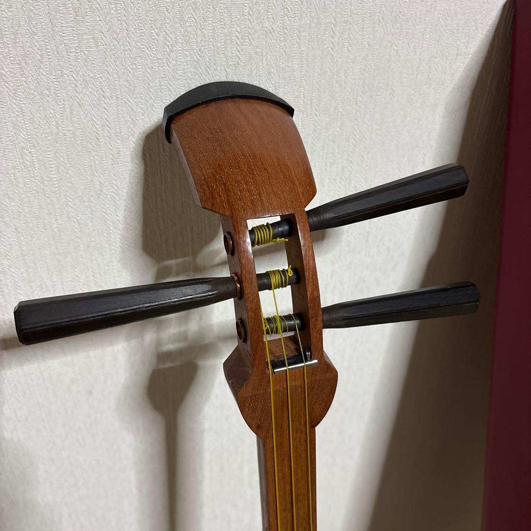 ジン様用　三味線　バチ　三絃駒　木製ハードケース 　和楽器　弦楽器　白象印　純銀