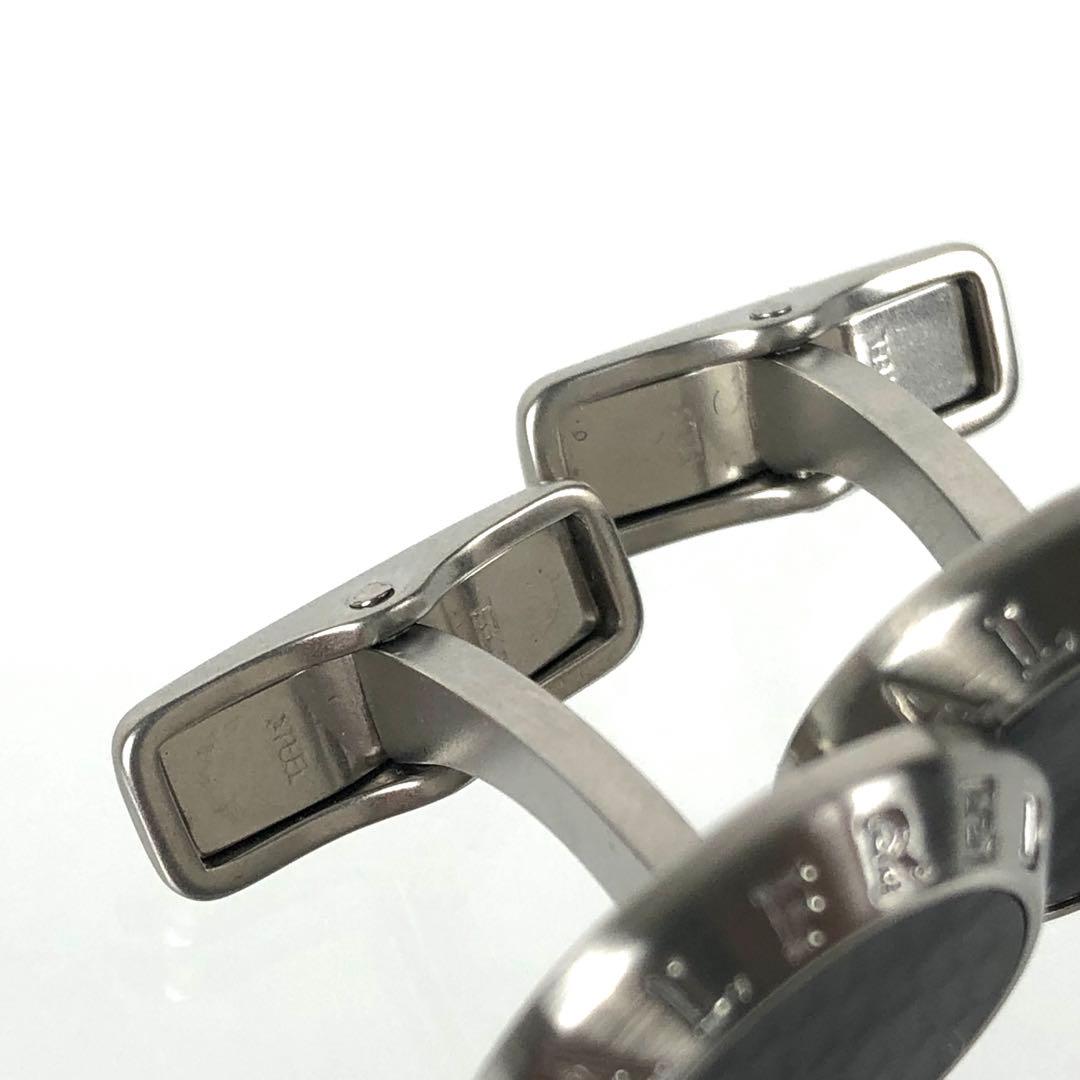 Dunhill ダンヒル AD  カフスリンクス カーボン調 サークル