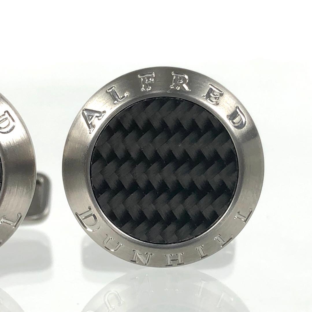 Dunhill ダンヒル AD  カフスリンクス カーボン調 サークル