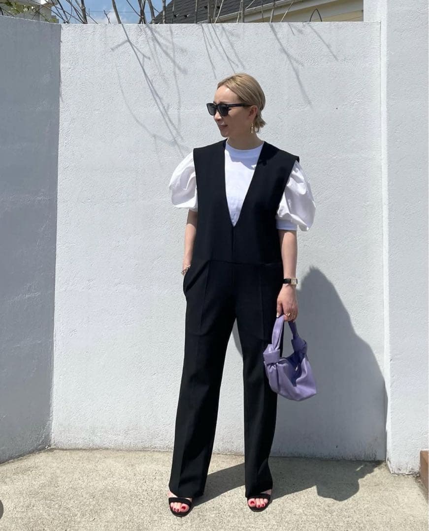 girlish ガーリッシュサロペット　ブラック　S