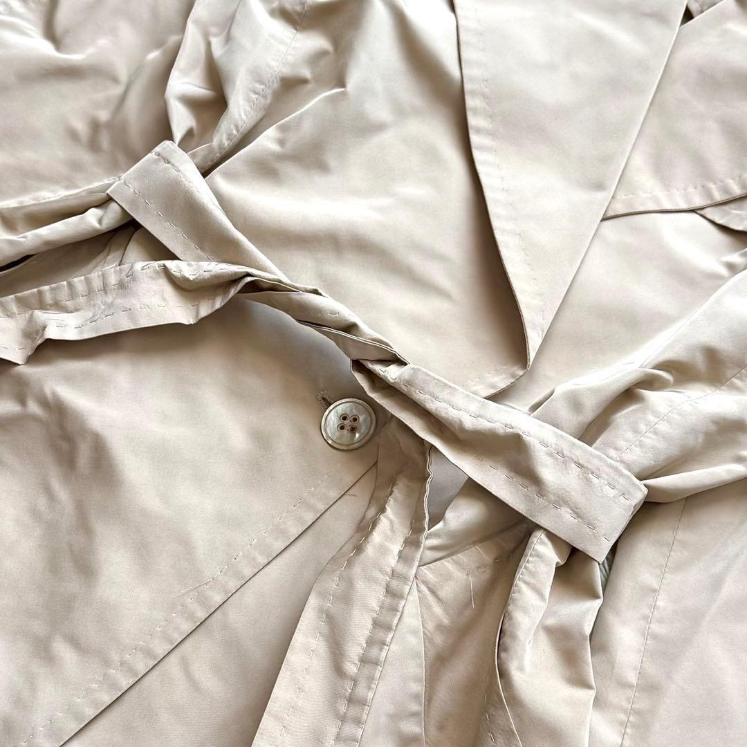 希少 マックスマーラ トレンチコート 白タグ シルク ベルト ベージュ 42