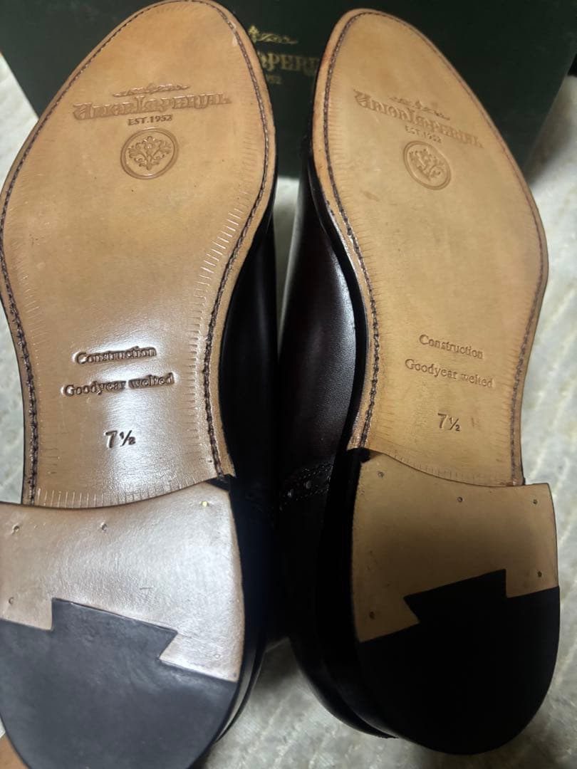 新品　ユニオンインペリアル　メダリオン　ビジネスシューズ　7.5EE