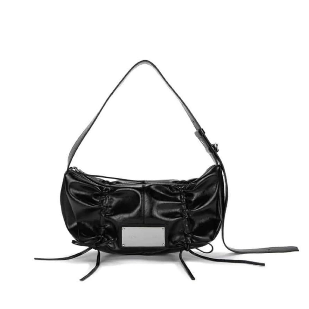 バッグ Matin Kim HALF SHIRRING RIBBON ROUND BAG