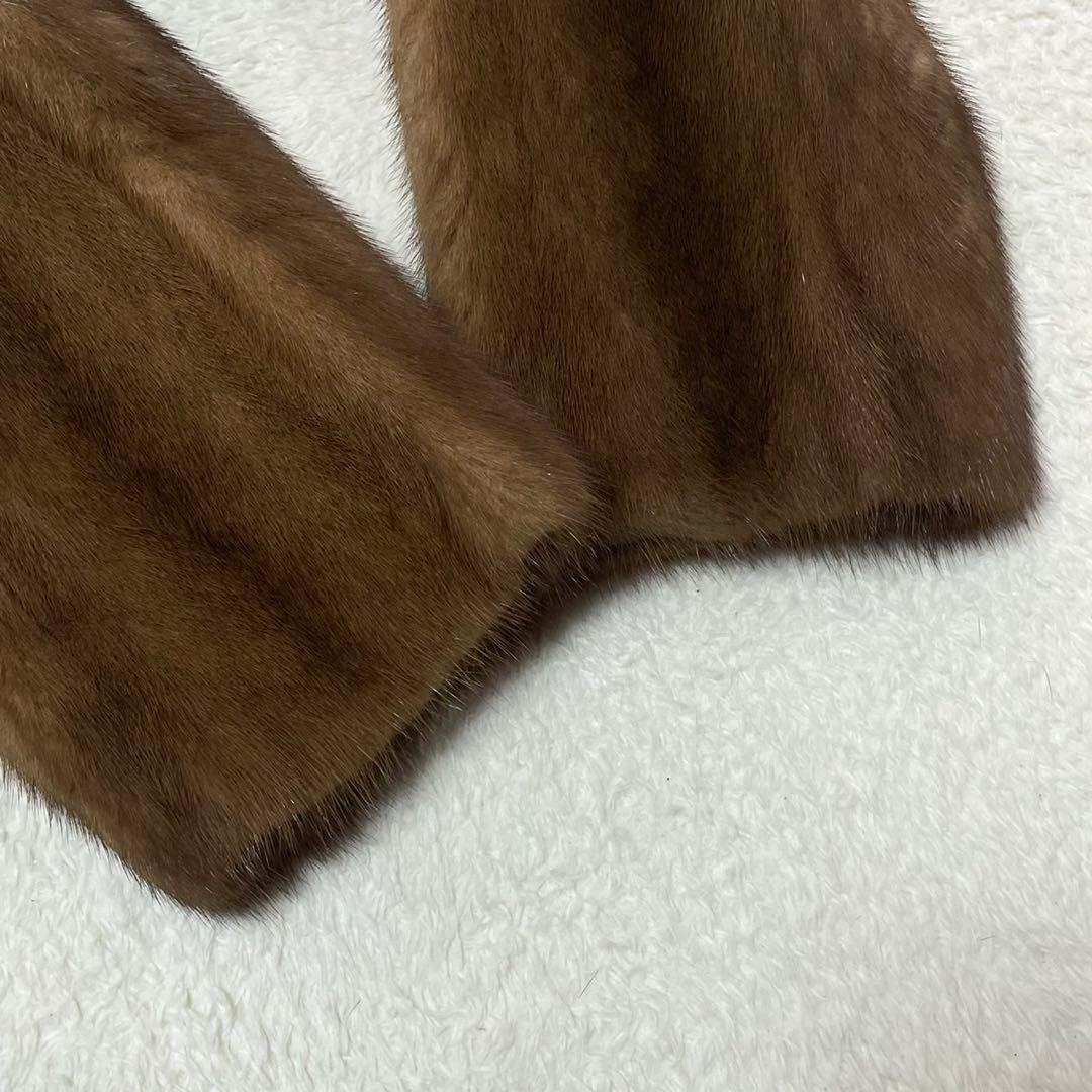 デミバフミンク 毛皮 コート サイズL相当 毛並み◎