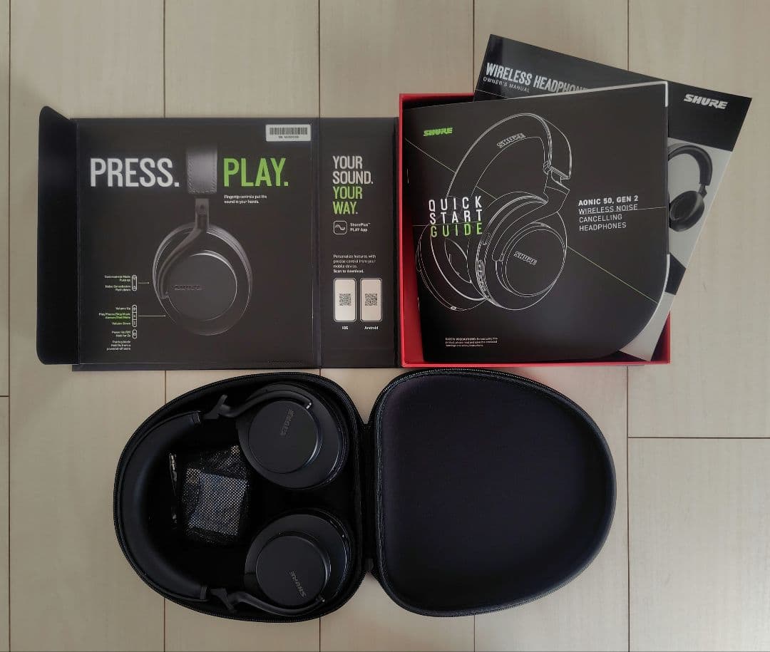 【ほぼ新品】SHURE AONIC50 Gen2 ワイヤレスヘッドホン