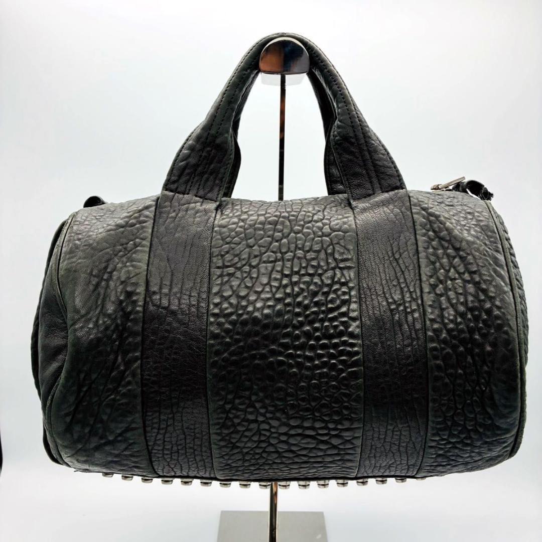 アレキサンダーワン ミニボストン ハンドバッグ レザー シボ革 archiv