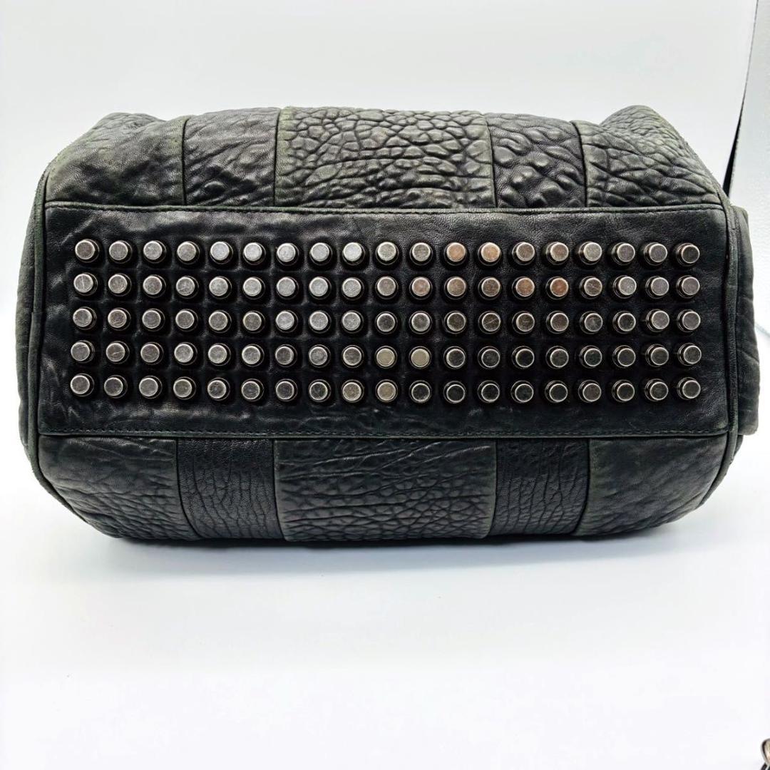 アレキサンダーワン ミニボストン ハンドバッグ レザー シボ革 archiv