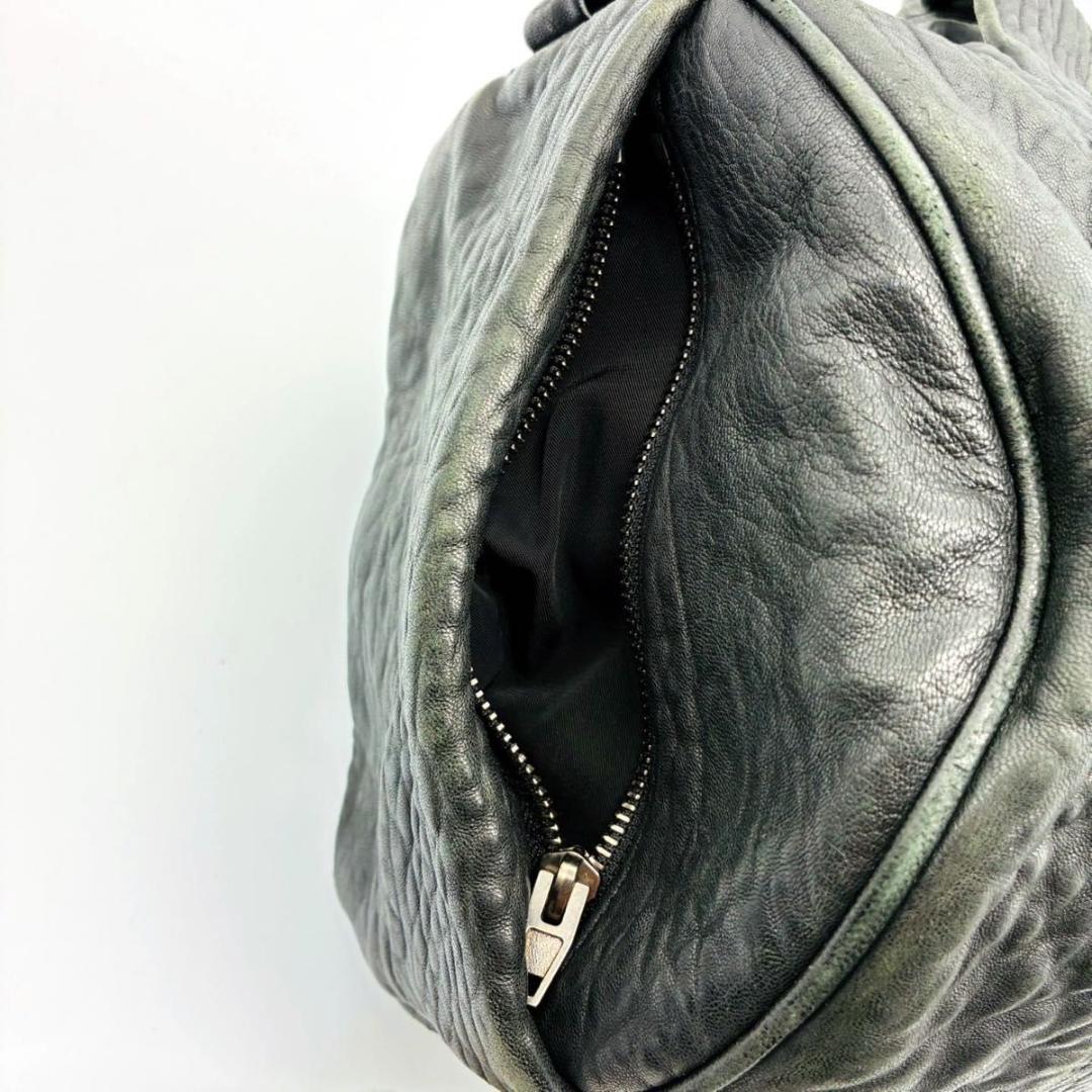 アレキサンダーワン ミニボストン ハンドバッグ レザー シボ革 archiv