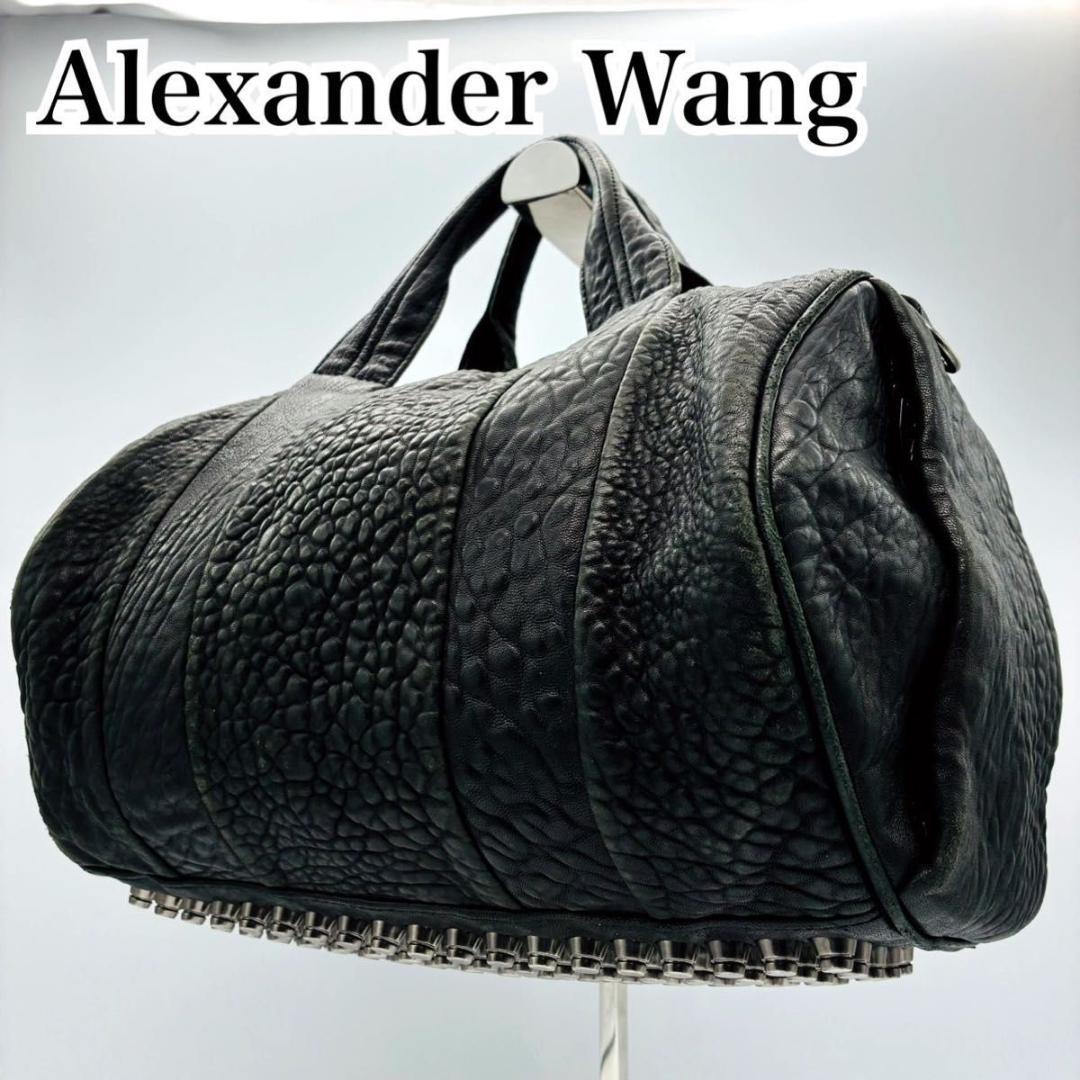 アレキサンダーワン ミニボストン ハンドバッグ レザー シボ革 archiv