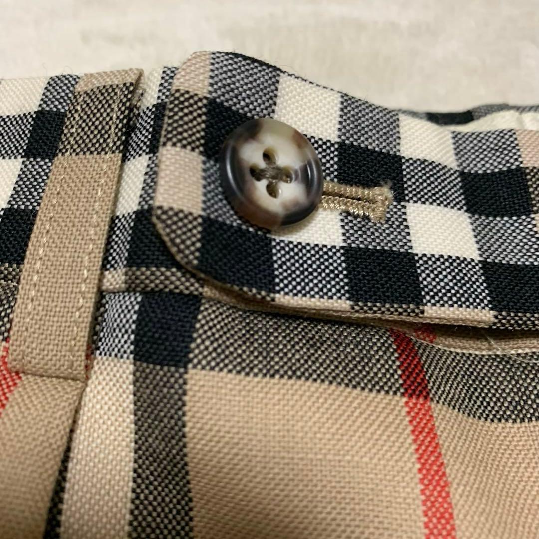 美品【Burberry’s】ノバチェック　ワイドタックパンツ　スラックス90s’