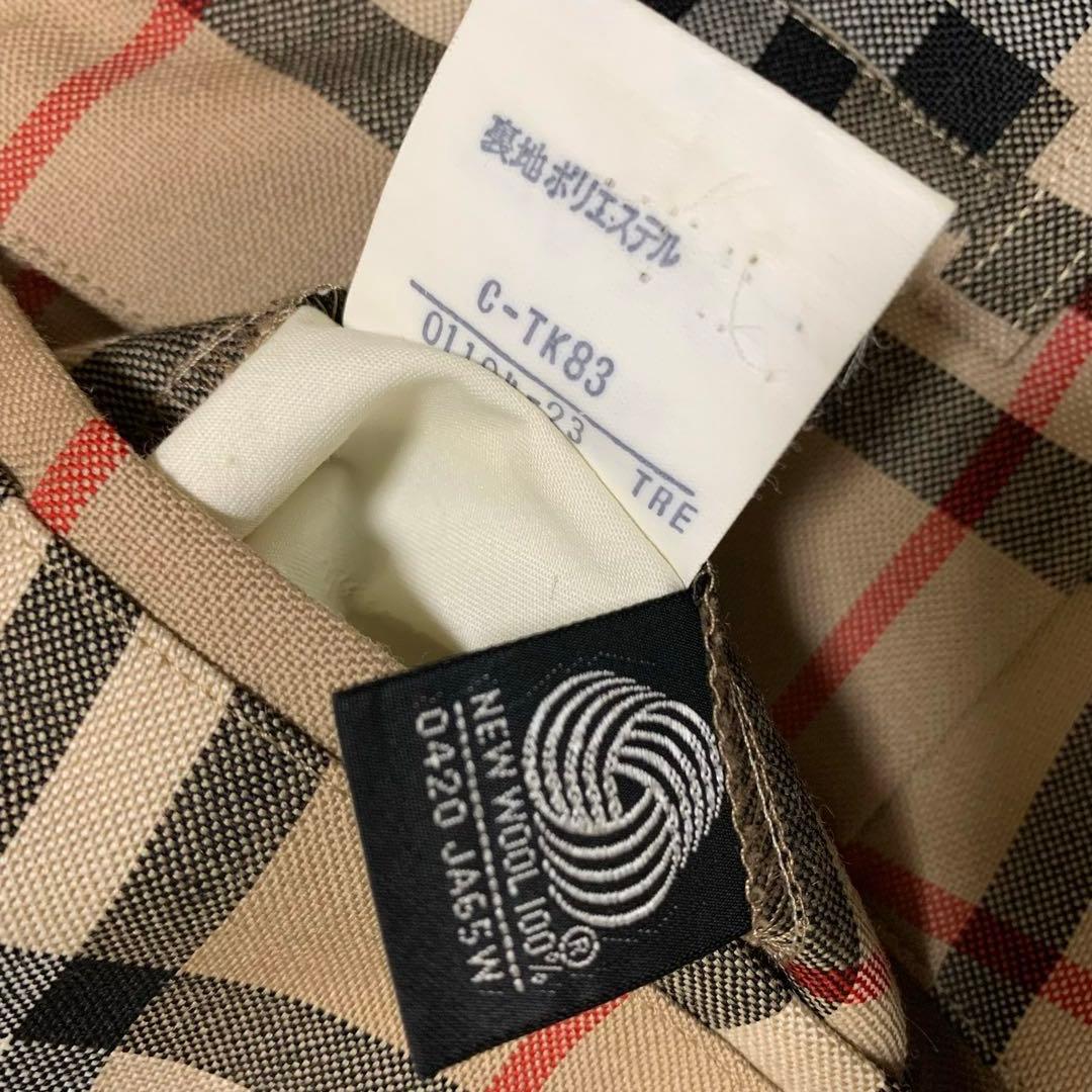 美品【Burberry’s】ノバチェック　ワイドタックパンツ　スラックス90s’