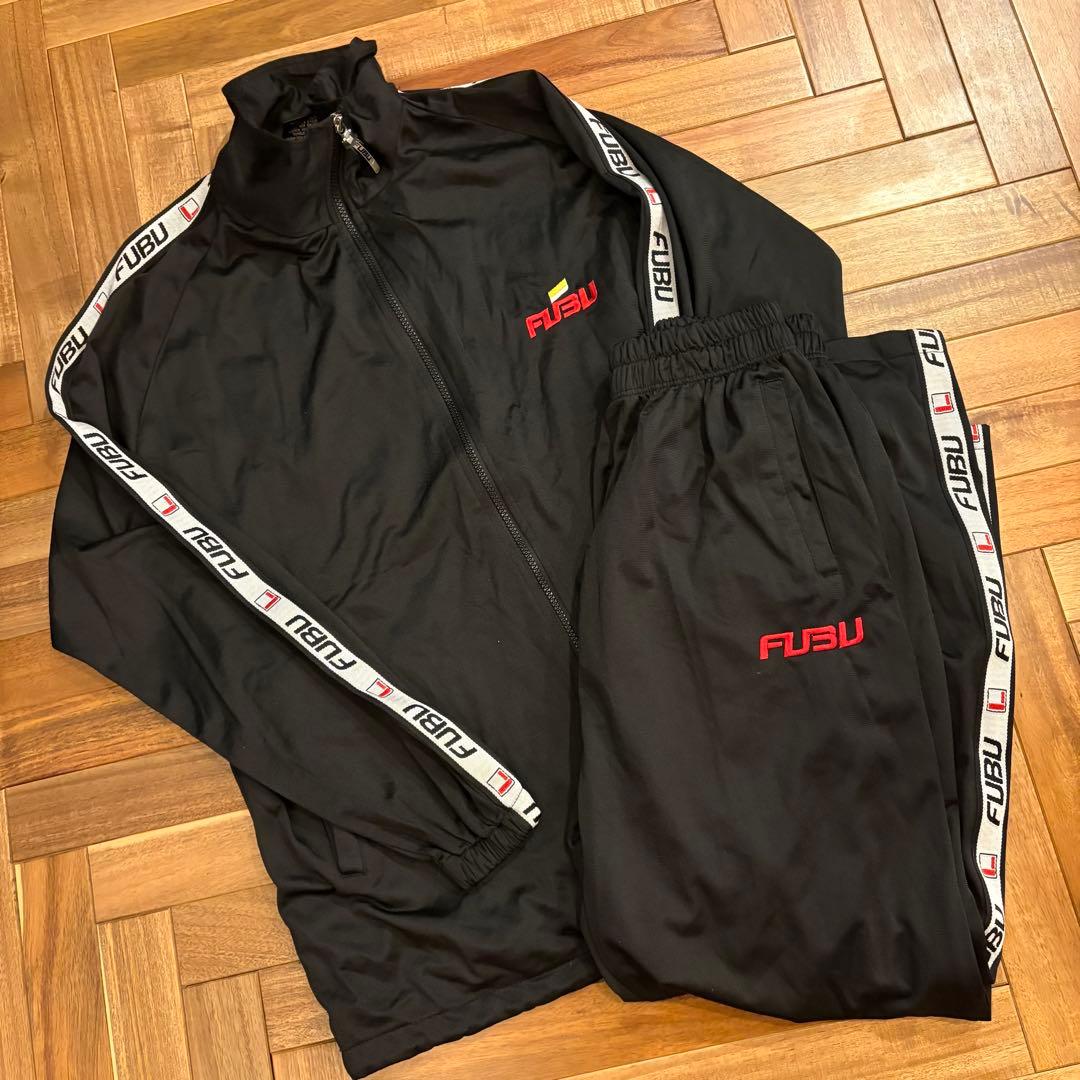 う*ー様 90s FUBU ジャージ セットアップ ブラック トラック パンツ