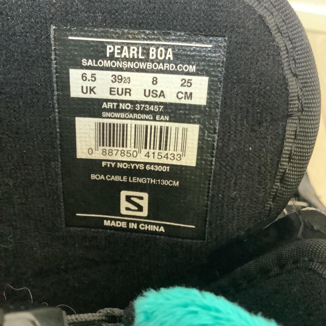041サロモンSALOMON pearl boa25.0cmスノーボードブーツ