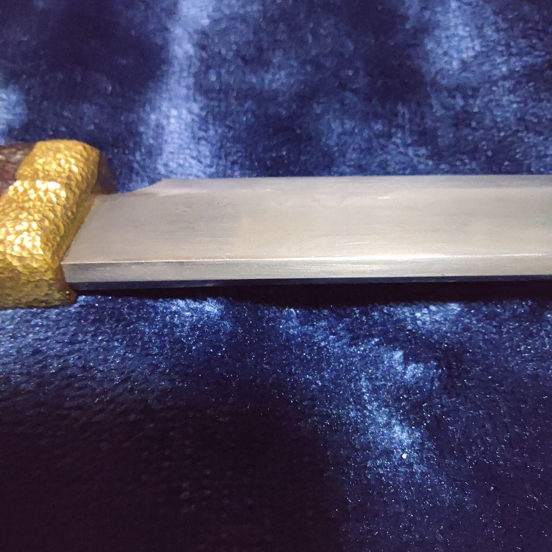 (1月10日までの限定お値下げ中)昭和初期頃　刀匠作　無銘　狩猟小刀　玉鋼