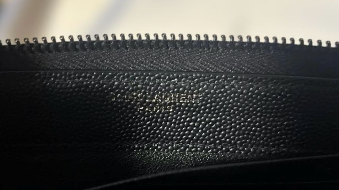 SAINT LAURENT サンローラン YSLロゴ ラウンドファスナー 長財布