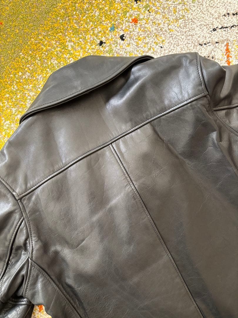 【美品】　SCHOTT ショット　Pコート　オールレザー　本革　ブラック　36