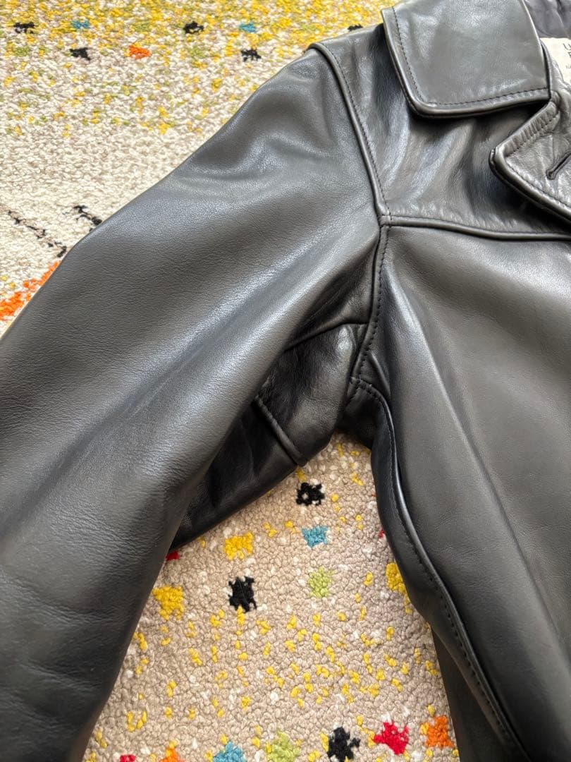 【美品】　SCHOTT ショット　Pコート　オールレザー　本革　ブラック　36