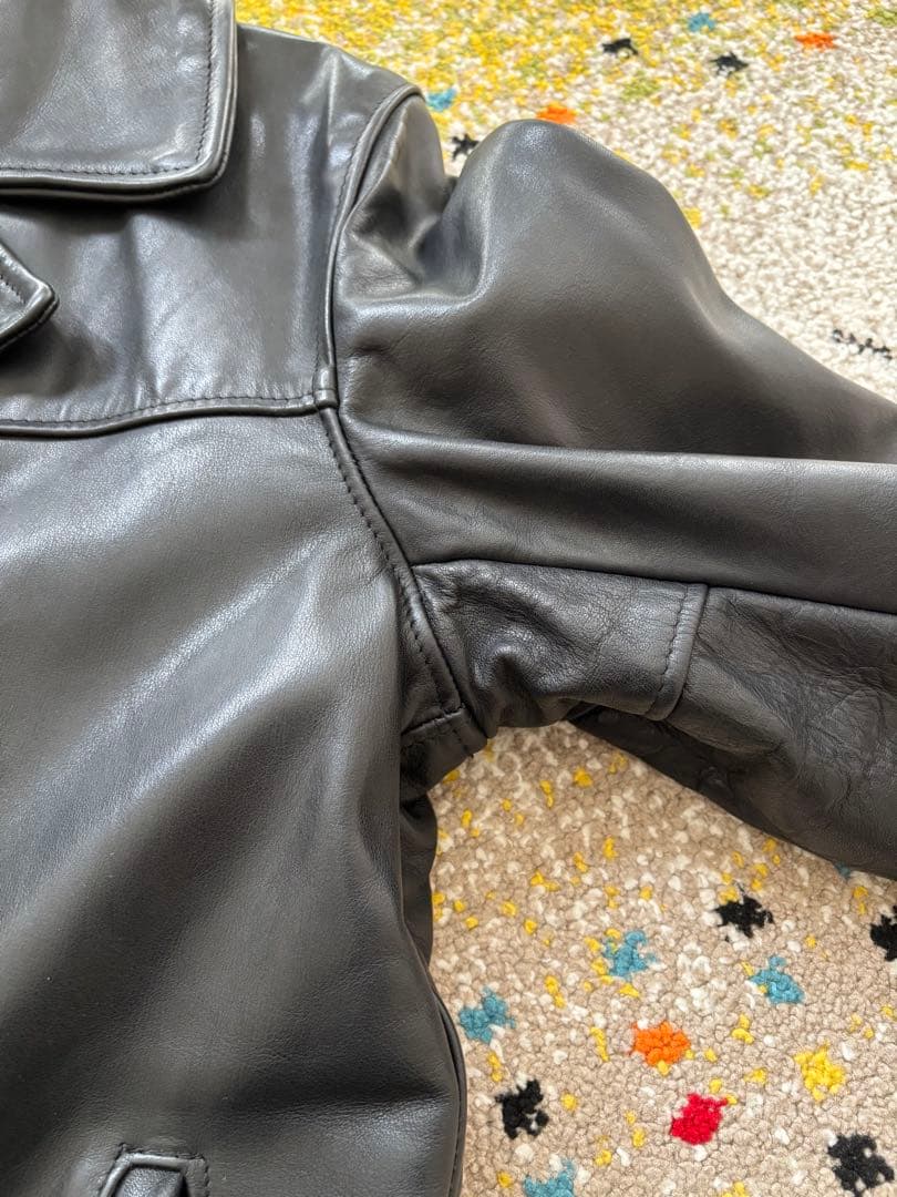 【美品】　SCHOTT ショット　Pコート　オールレザー　本革　ブラック　36