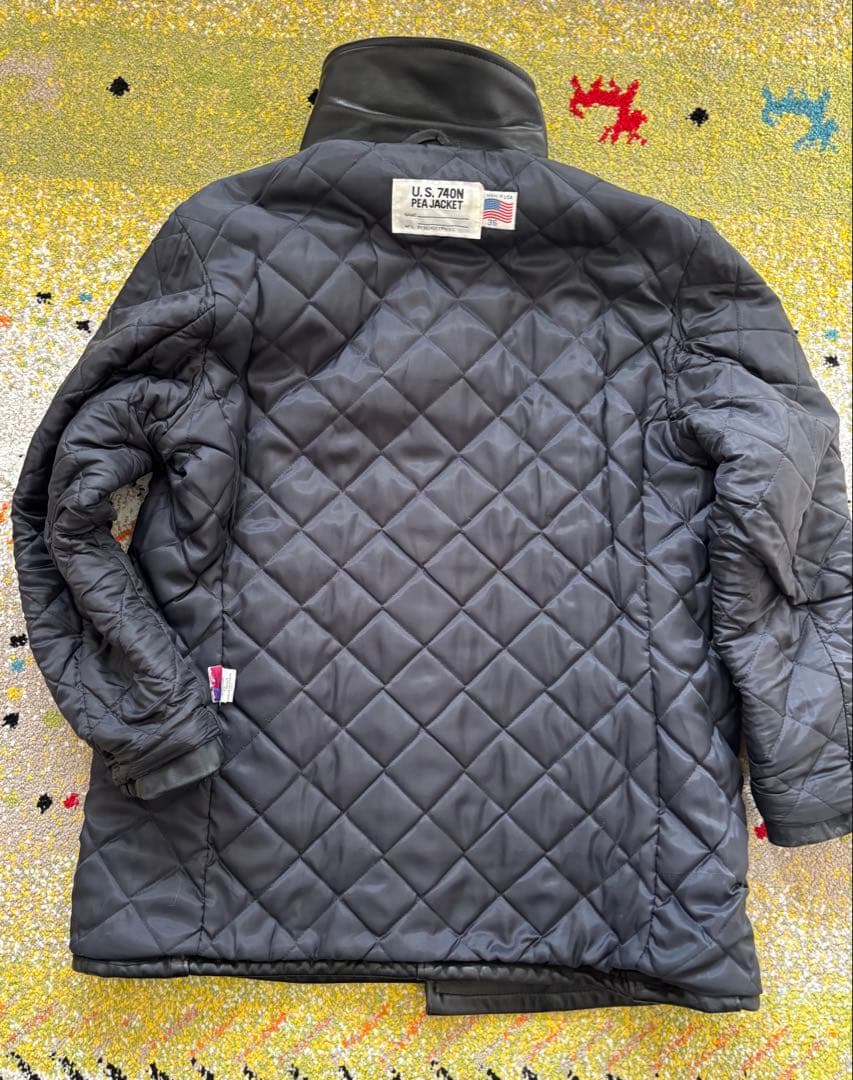 【美品】　SCHOTT ショット　Pコート　オールレザー　本革　ブラック　36