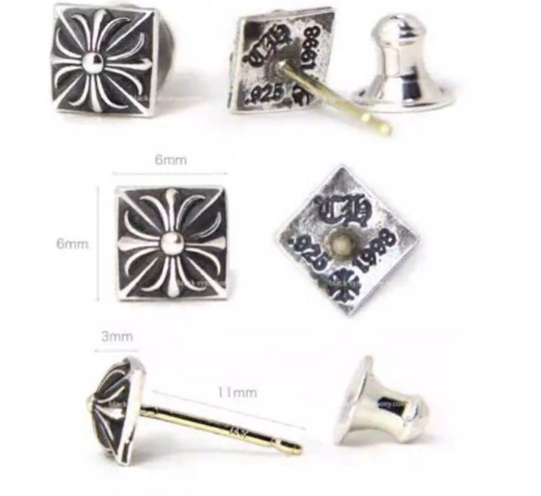 クロムハーツ CHROME HEARTS ピラミッド スタッズ ピアス