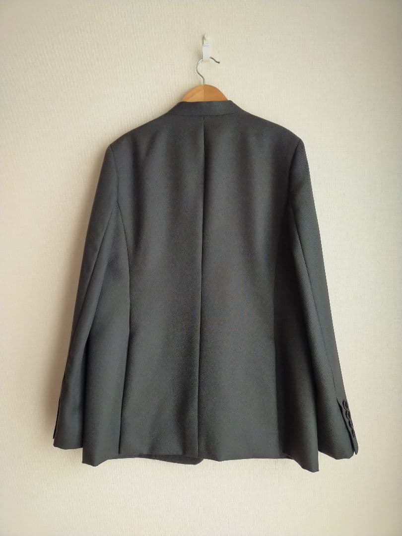 極美品 アルアバイル25AW ウールサージノーカラージャケット グレー2