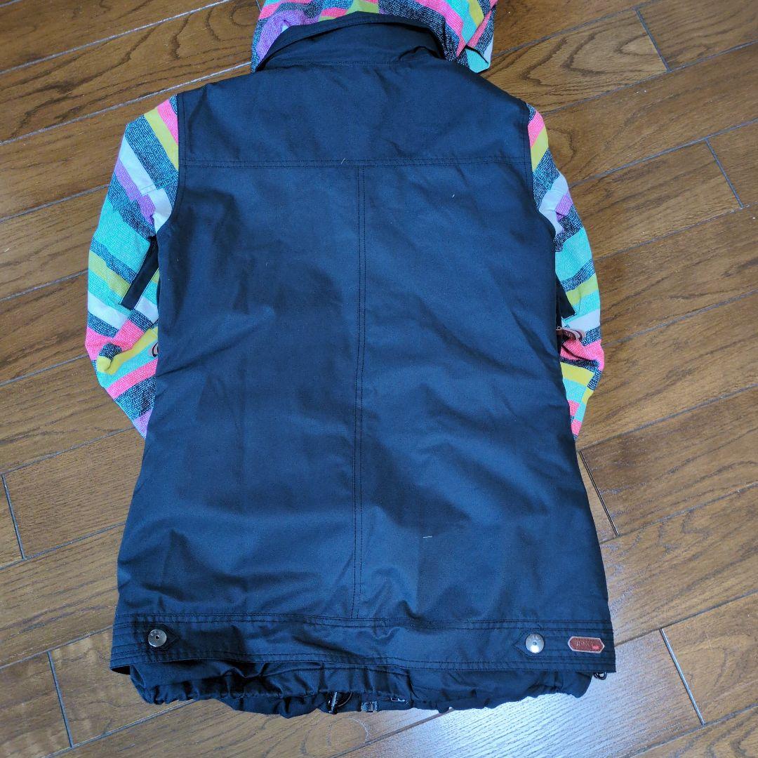 ROXY　スノボウェア　上下セット　Ｍ　ボーダー　イエロー