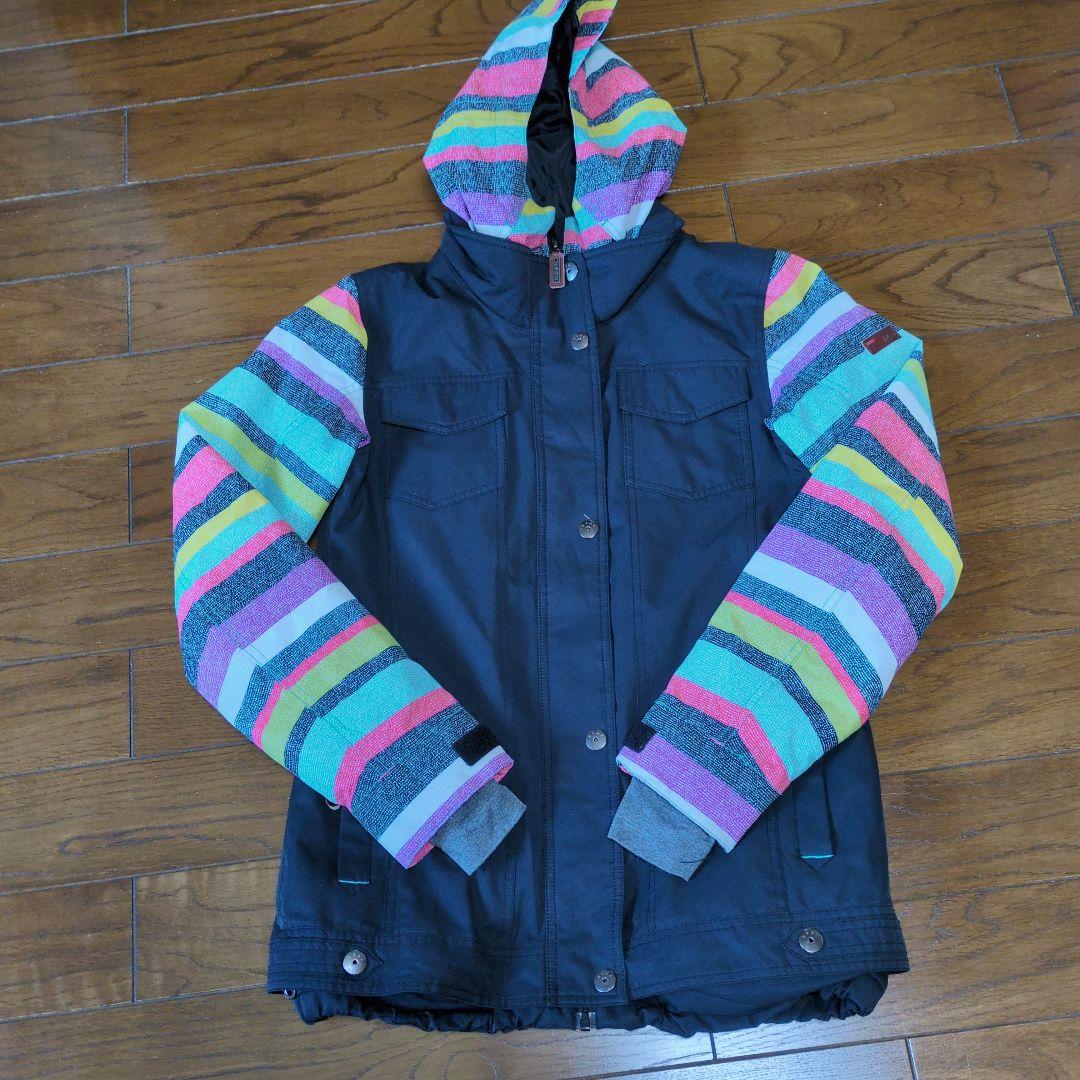 ROXY　スノボウェア　上下セット　Ｍ　ボーダー　イエロー