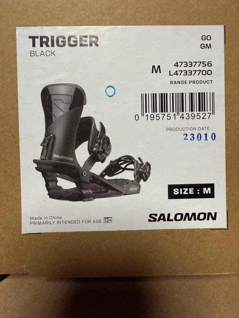 新品未使用品SALOMON TRIGGER BLACK M 値段交渉有り