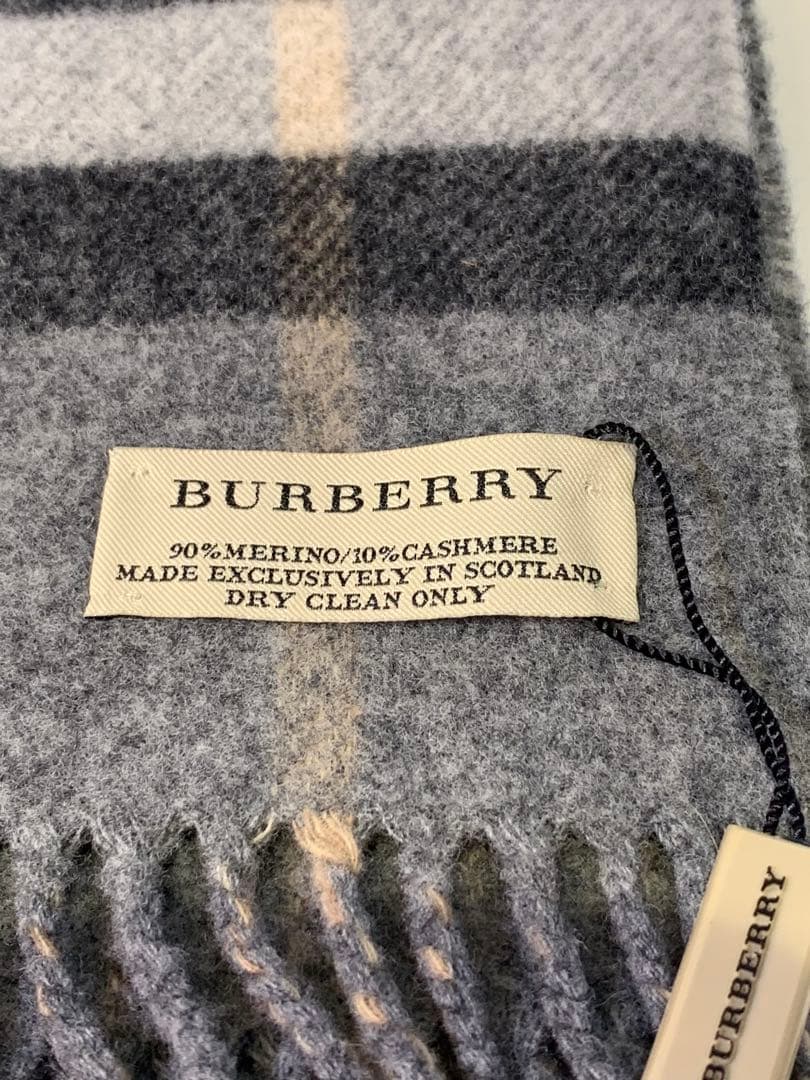 未使用タグ付 BURBERRY バーバリー バーバリーチェック マフラー