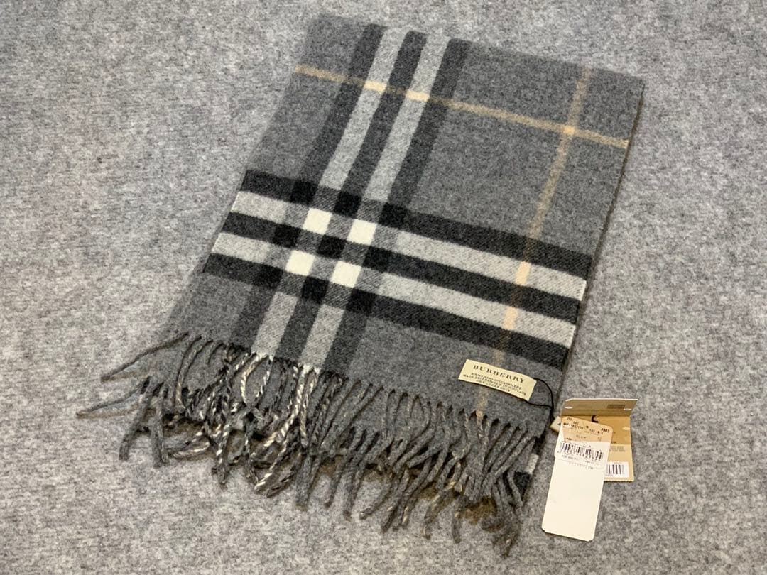 未使用タグ付 BURBERRY バーバリー バーバリーチェック マフラー