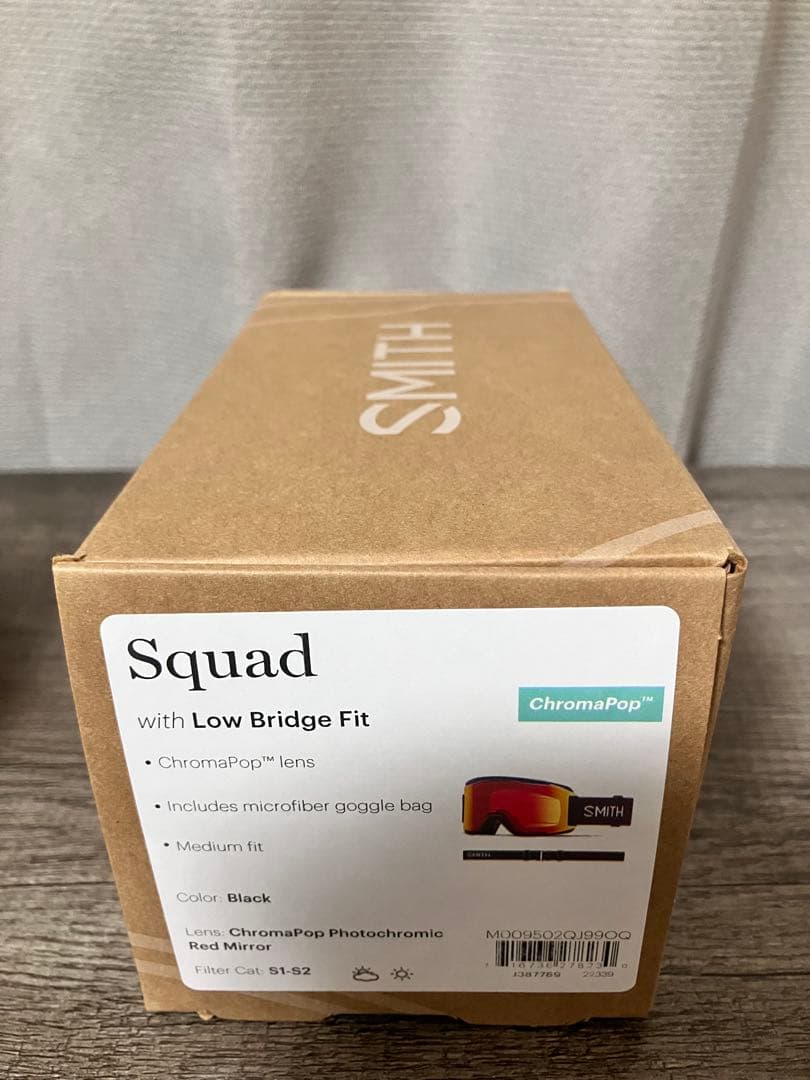 SMITH SQUAD Black 調光 Chromapopスミス ゴーグル