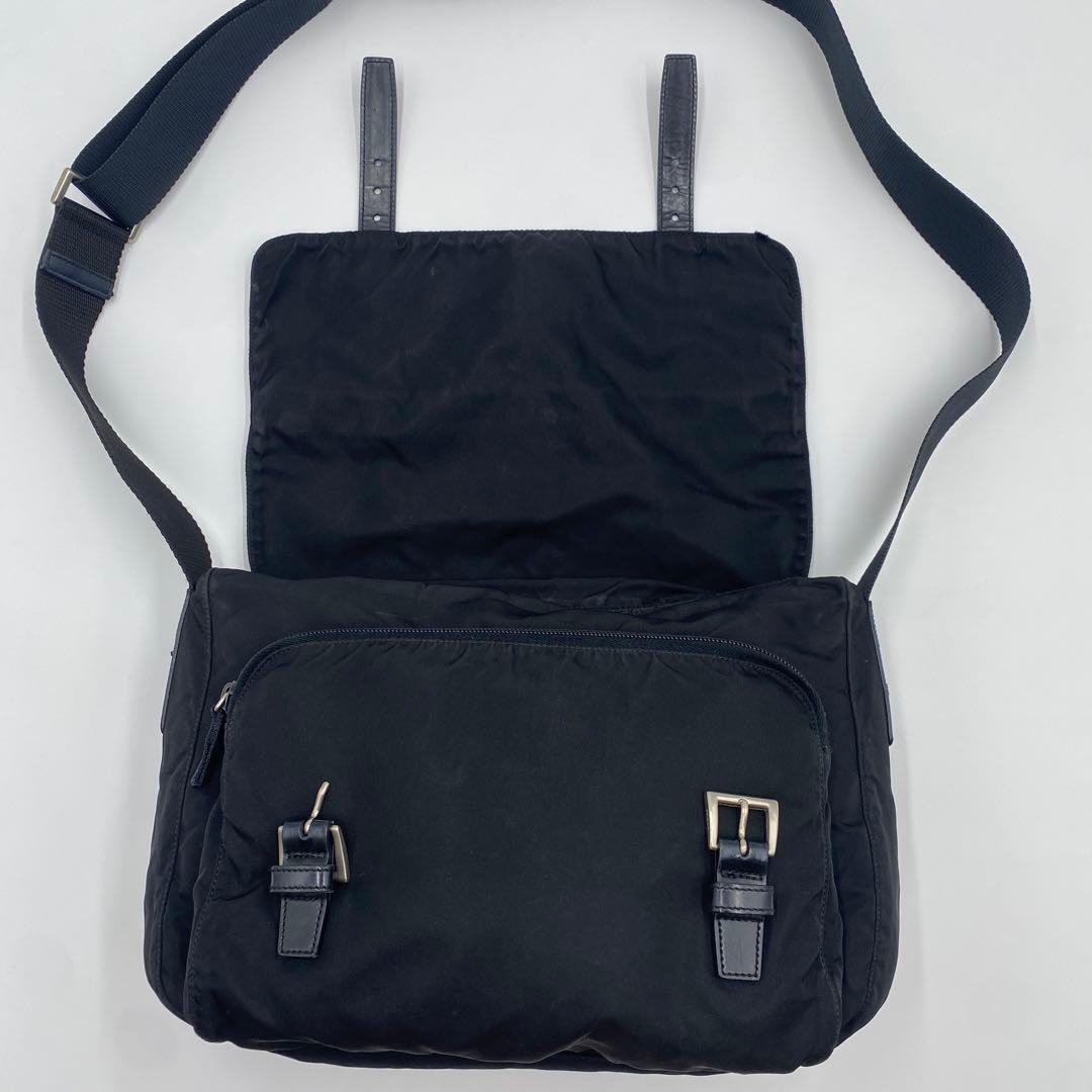 美品 プラダ テスートナイロン メッセンジャー ショルダーバッグ クロスボディ