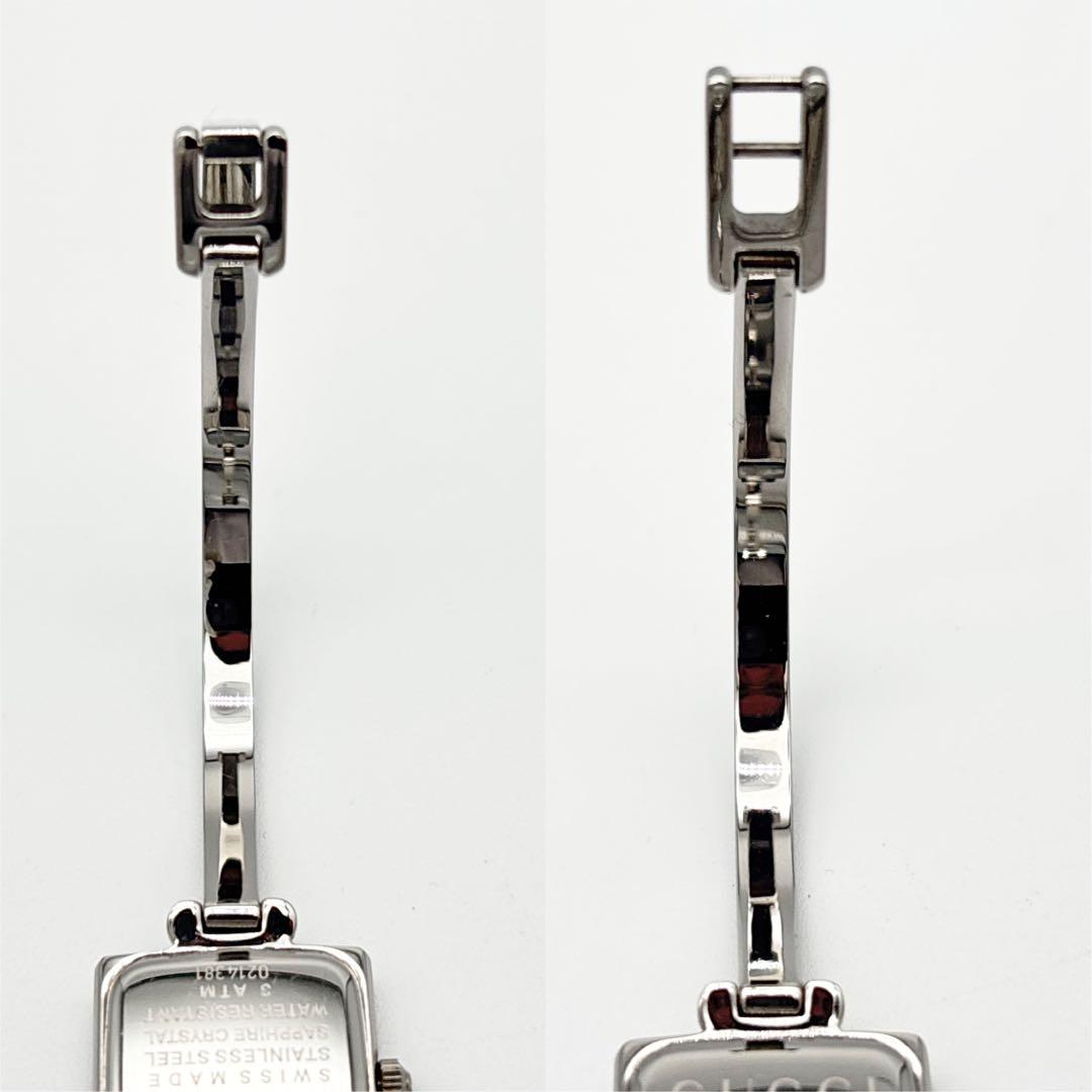 【美品】GUCCI 1900L バングルウォッチ 腕時計 シルバー スクエア