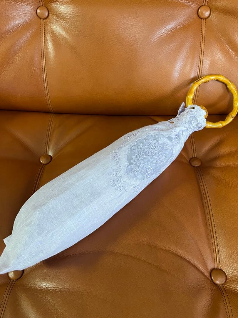 福井洋傘♡刺繍入りライラック日傘 折りたたみ式