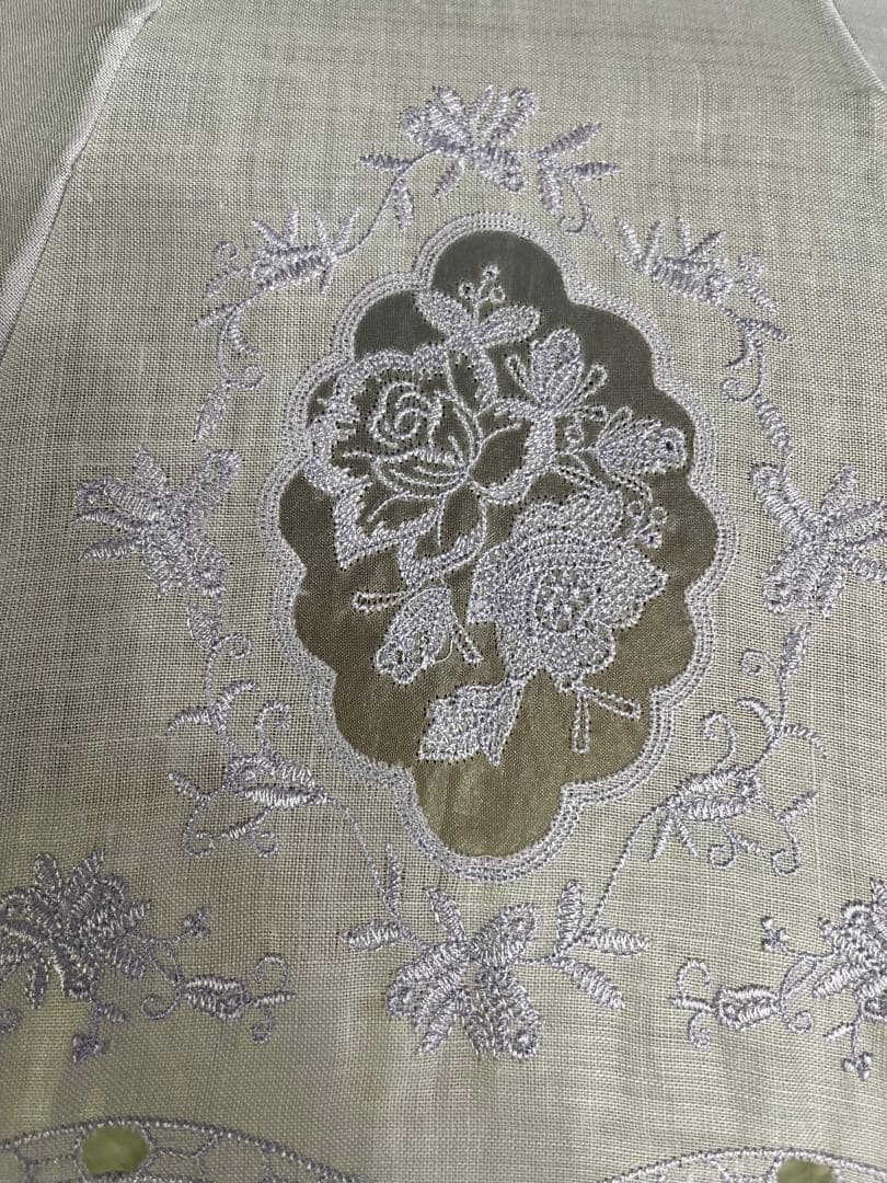 福井洋傘♡刺繍入りライラック日傘 折りたたみ式