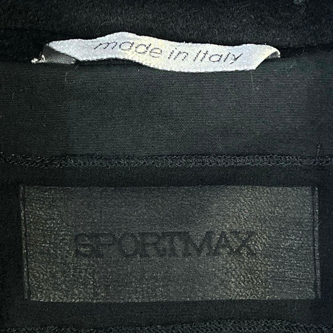 美品♪マックスマーラSPORTMAX イタリア製 ウール ロングコート ブラック