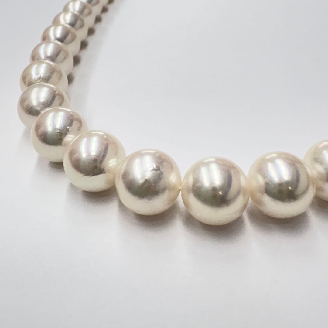 ♦︎近鉄百貨店購入 パールネックレス 8〜8.5mm 50珠 留め具シルバー 箱付