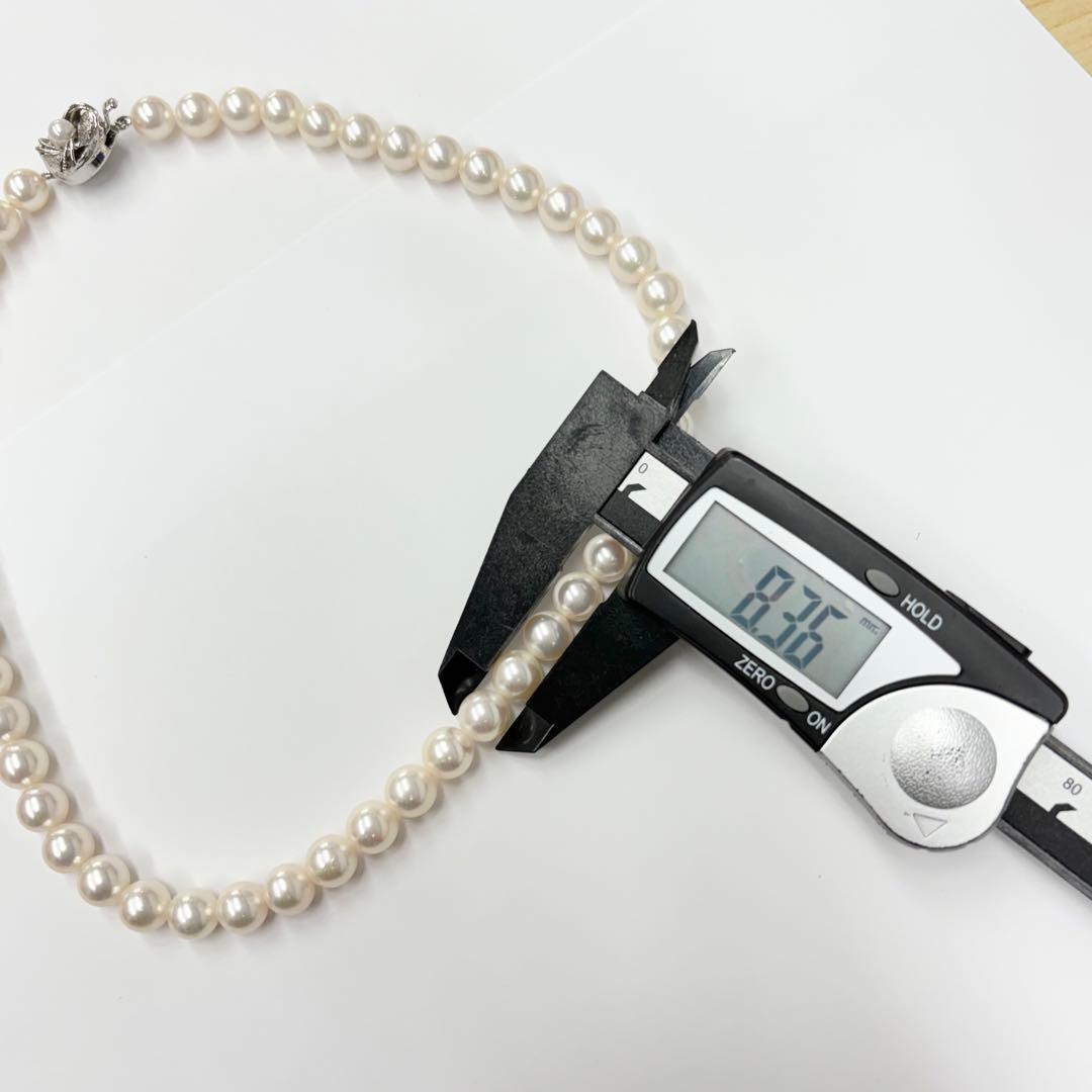 ♦︎近鉄百貨店購入 パールネックレス 8〜8.5mm 50珠 留め具シルバー 箱付