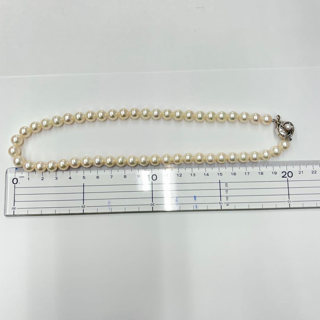 ♦︎近鉄百貨店購入 パールネックレス 8〜8.5mm 50珠 留め具シルバー 箱付