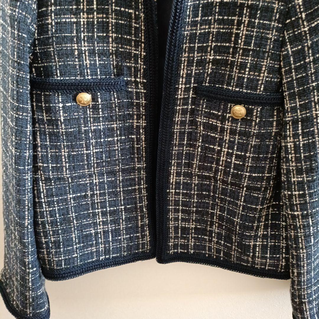 【新品】Mila Owen パッチポケット金ボタンツイードジャケット　М