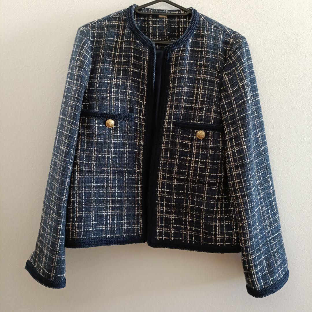 【新品】Mila Owen パッチポケット金ボタンツイードジャケット　М