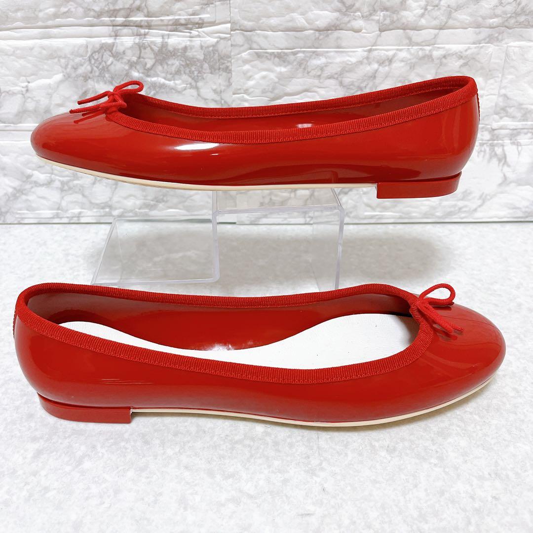 ⭐未使用級⭐レペット パンプス エナメル フラットシューズ 赤 26㎝