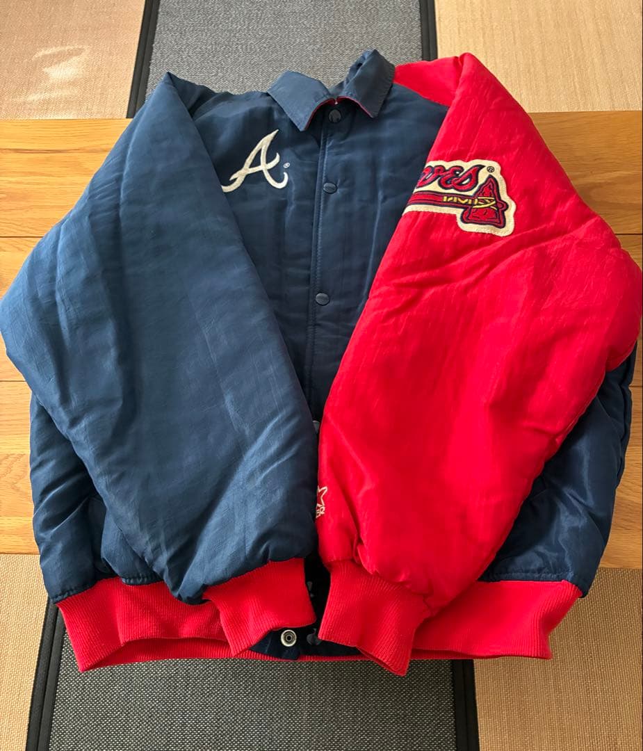 アトランタ・ブレーブス 中綿ジャケット ネイビー/レッド