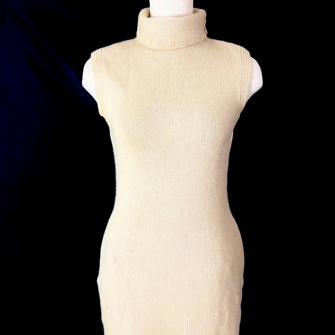 『美品』FOXEY フォクシー カシミヤ100% ノースリーブ　ワンピース 38