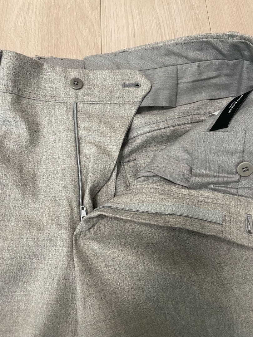 【美品】リングヂャケットナポリ 5ポケットトラウザーズ グレージュ 46