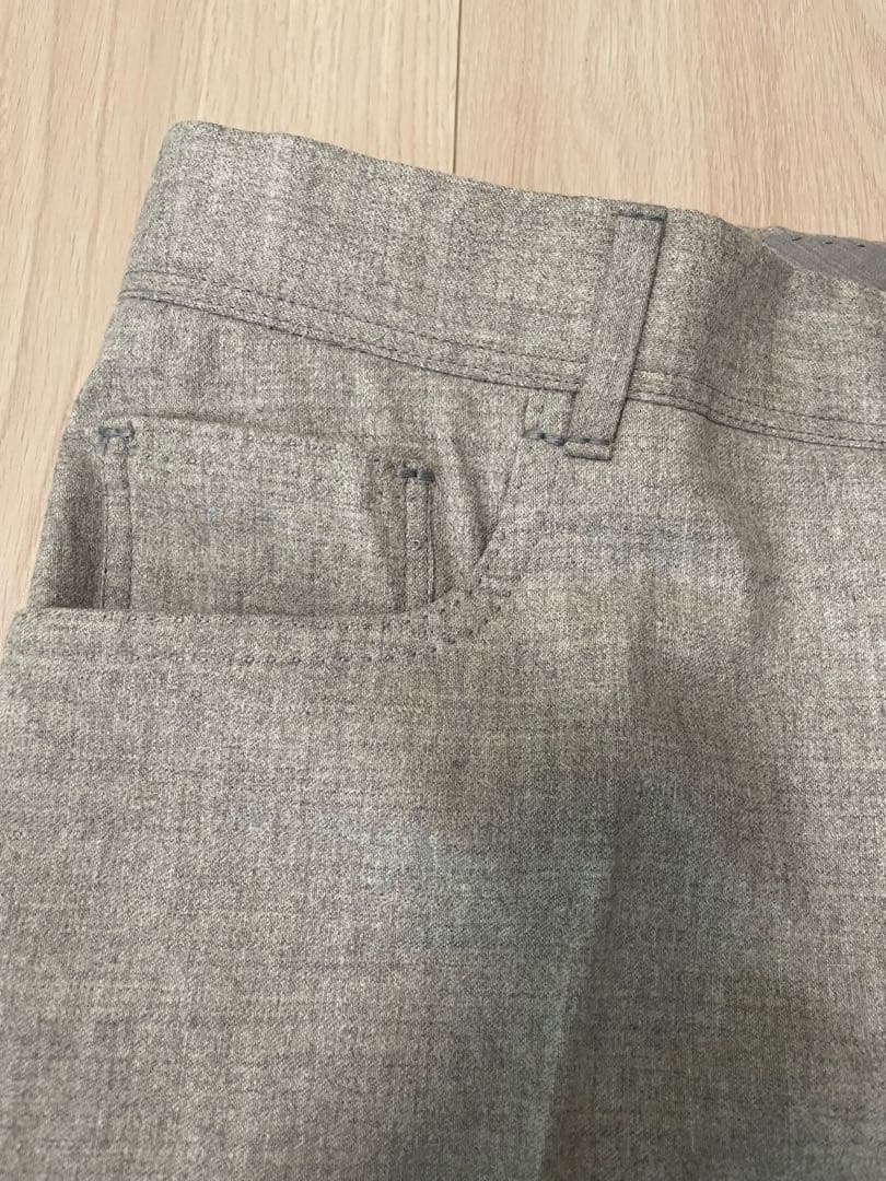 【美品】リングヂャケットナポリ 5ポケットトラウザーズ グレージュ 46