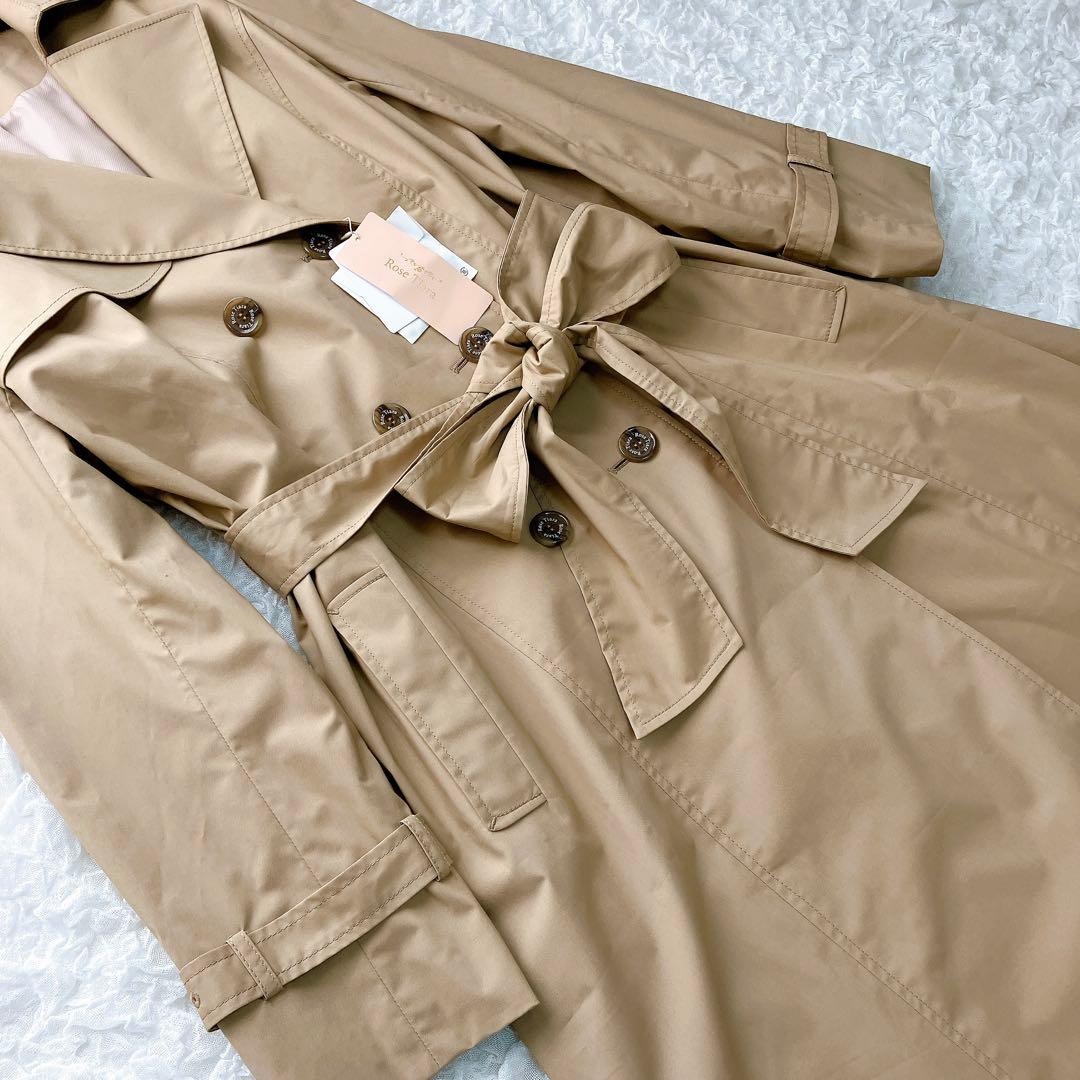 ローズティアラ　新品　バックプリーツ　トレンチコート　大きいサイズ　46