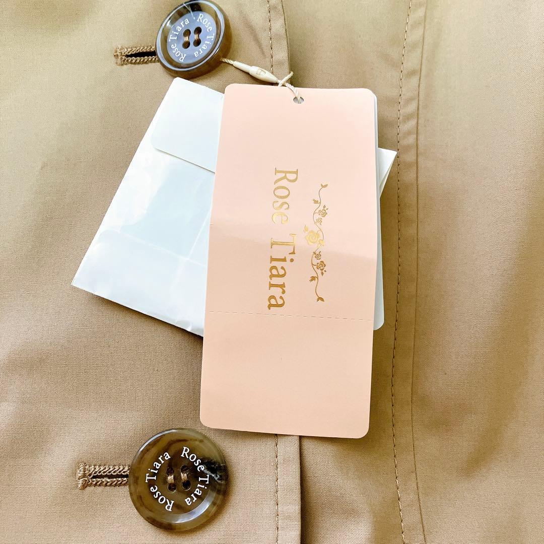 ローズティアラ　新品　バックプリーツ　トレンチコート　大きいサイズ　46