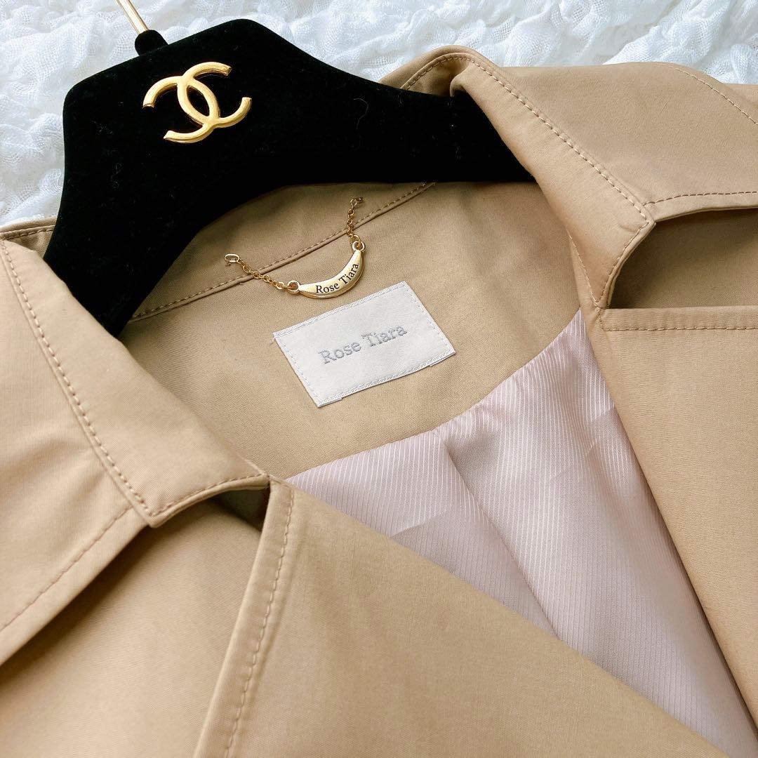 ローズティアラ　新品　バックプリーツ　トレンチコート　大きいサイズ　46