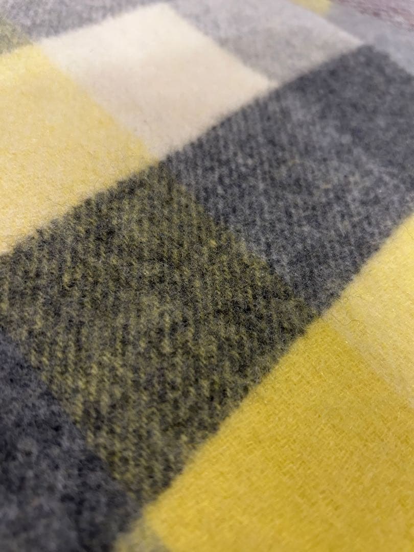 【未使用】　カシミヤ　チェック柄　マフラー SHIPS